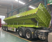 Remorque à benne latérale HYS benne latérale à essieux multiples 25 CBM 45 CBM Dumper en vente Semi-remorque