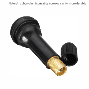 Válvula de Neumático de Goma de Tallo Corto con Sistema de Bloqueo a Presión para Reemplazo de Válvulas de Llantas sin Cámara de Automóviles, Motocicletas y Triciclos - Product Image 2