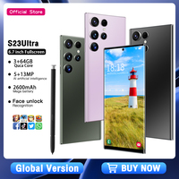 هاتف ذكي S23 ULTRA جديد أصلي بإصدار عالمي مفتوح يعمل بنظام أندرويد 8.1 مع ذاكرة 3 جيجابايت + 64 جيجابايت ومعالج ثماني النواة وكاميرا 5 ميجابكسل + 13 ميجابكسل وبطارية 2600 مللي أمبير