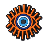 Breloques PVC personnalisées « Evil Eyes » pour sabots, sacs, chaussures, pantoufles et sandales, 2,5-3,5 cm, unisexe – Vente chaude