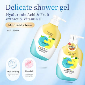 Label privé 650ml blanchissant la peau éclaircissant le gel douche organique de collagène de saveur naturelle de niacinamide - Product Image 3