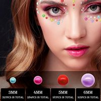 973 autocollants de pierres précieuses autocollants pour le visage, les ongles et le maquillage corporel, strass de 3/4/5/6 mm pour l'artisanat, pour filles et femmes