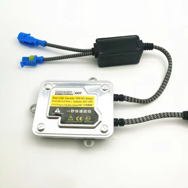 FSYLX 55W Xenon Ballast Kit Aluminum 12V Relay Harness for Vehicles for Cables Fast Start 9007 H1 H3 H4 H7 H11 9005 9012