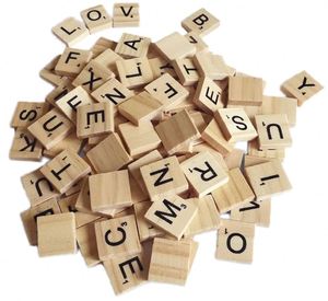 Letras Cuadradas de Madera Maciza de Alta Calidad, Baldosas de Madera Hechas a Mano para Decoración del Hogar, Regalo Artístico, Decoración Pintada para Manualidades - Product Image 3