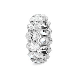 Bague de luxe pour femme en moissanite, argent sterling 925 plaqué or, sertie en canal, style hip-hop, bijoux de mode étincelants et élégants - Product Image 5