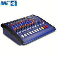 Console de mixage amplifiée MX802D, audio professionnel, 4, 6 ou 8 canaux, avec amplificateur, carte son 16 DSP, sorties stéréo BT, MP3, USB