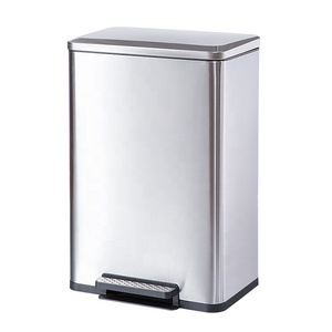 Stainless steel rubbish bin Step Pedal Trash Can 50L Indoor Inner Bucket for Office And Kitchen