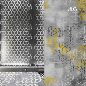 Moquette Jacquard sur mesure pour hall d'hôtel, tissage plat, poils longs, 80% laine, motif Arabesque doré de luxe, ignifuge - Product Image 1