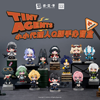 Auténtico Set de 12 Figuras Chibi de Agentes Pequeños de Wandian Wuxian Zenless Zone Zero (ZZZ) en Caja Sorpresa, Regalo Coleccionable de Anime