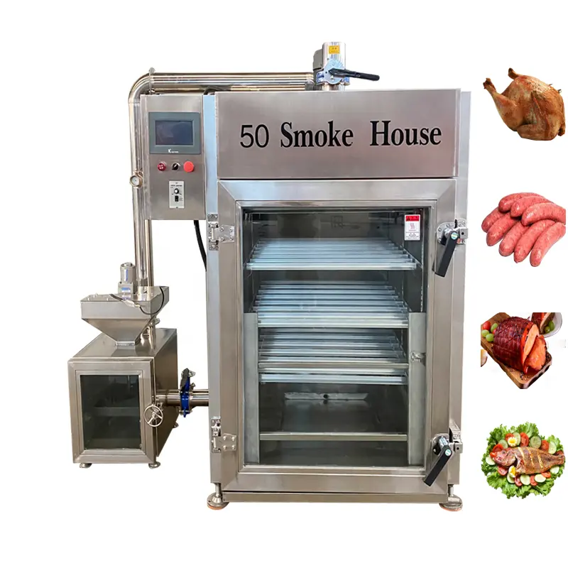 Dzjx 30 50 50 100 150 200 250 किलोग्राम वाणिज्यिक इलेक्ट्रिक भोजन सॉसेज पनीर मछली धूम्रपान करने वाली मशीन
