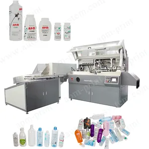 Automatic plastic cup printer feeding device flame treatment UV Curing serigraphie Round Bottle Screen Printing Machine