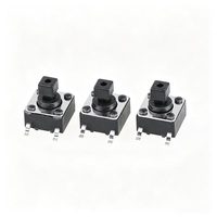 Interruptor táctil SMD de 4 pines, 6x6x7.3mm, cabezal cuadrado, embalaje en cinta y rollo, directo de fábrica, compatible con tapas de teclas