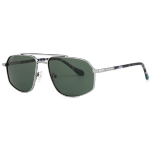 Gafas de Sol de Piloto Unisex, Montura Metálica Rectangular, Lentes Verdes, Protección UV400, Uso en Exteriores, Adultos - Product Image 1