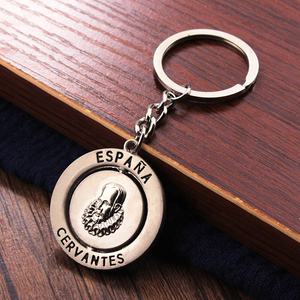 Llave de metal con diseño de logotipo Llaveros Español <span class=keywords><strong>Cervantes</strong></span> Don Quijote Llavero de metal Recuerdo de viaje - Product Image 3