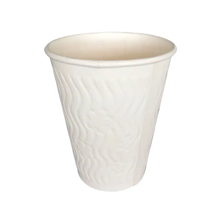 8oz 12oz 16oz Más tamaño Diseño personalizado Papel impreso desechable Tazas de café onduladas de una sola pared