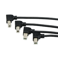 Cable de Extensión USB 2.0 Tipo AM a BM, con Revestimiento de Aluminio y Trenzado, para Transferencia de Datos de Alta Velocidad, Impresión y Conexión en Ángulo Recto