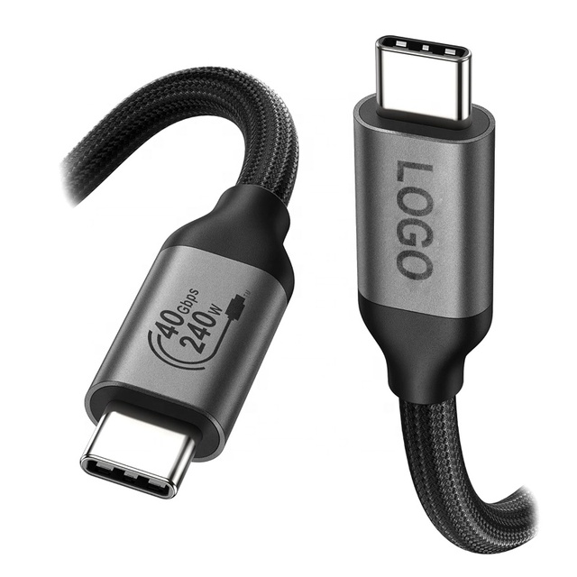 Oem 240W Usb4 40Gbps Type c to c Data Cable 2M Fast Charging 8K Pd Display Usbc to Usbc Cable 240W Plug and Uk Cable