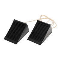 Cales de roue robustes en caoutchouc pour camping-car, remorque, camion, voiture GT09R – Cale de stationnement compacte avec poignée en corde pour garage – Solution personnalisée