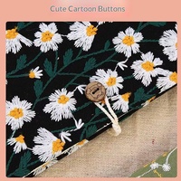 Carnet brodé en tissu A5, petit carnet de poche portable de luxe léger, bloc-notes A6, cadeau
