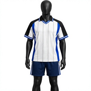 เสื้อฟุตบอลสไตล์เรโทรสตรีทแวร์สั่งทำขายส่ง เสื้อฟุตบอลวินเทจ OEM แบบซับลิเมชั่น ชุดทีมสั่งทำพิเศษ 100% - Product Image 1
