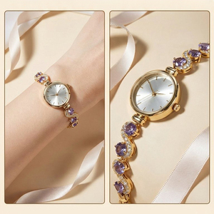 26 Nouvelles montres pour femmes serties de diamants, montres à quartz haut de gamme avec pierres précieuses, <span class=keywords><strong>bracelet</strong></span> de luxe léger et élégant pour femmes - Product Image 6