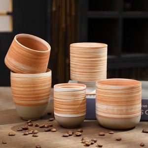 แก้วน้ำชาสไตล์เรโทร งานเซรามิกทำมือ สำหรับชุดแก้วกาแฟ - Product Image 1