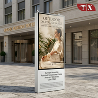 Écran d'affichage numérique LCD commercial extérieur 43/49/55 pouces, 3000 nit, IP66, étanche, écran publicitaire