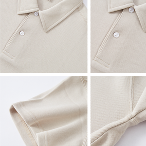 T-Shirt <span class=keywords><strong>Polo</strong></span> da Uomo di Alta Qualità 300gsm, 83% Cotone, Oversize, Tinta Unita, Manica Corta, per Sport - Product Image 3