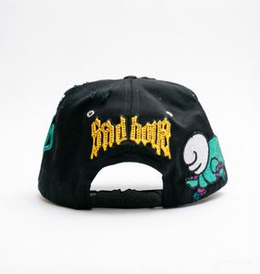 <span class=keywords><strong>Gorra</strong></span> de béisbol de gamuza de diseñador de alta calidad con ala ancha, bordado de diamantes de imitación y detalles en cromo dorado 24k, El Hat - Product Image 2