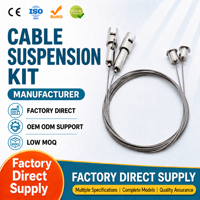 OEM/ODM pince à câble réglable en laiton kit de suspension murale pour système d'éclairage sur rail