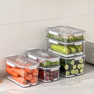 Tiroir de rangement pour réfrigérateur, légumes, fruits, fruits de mer, œufs, boîte de rangement transparents avec plateau de égouttage, livraison gratuite - Product Image 3