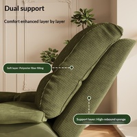Fauteuil inclinable moderne multifonctionnel en coton, réglable et pivotant, pour salon ou chambre à coucher