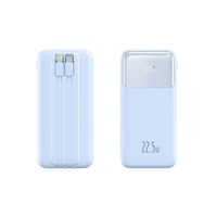 Nouvelle conception d'écran numérique avec câble intégré, station de charge portable rapide USB Type-C, écran LED, batterie externe 20000 mAh