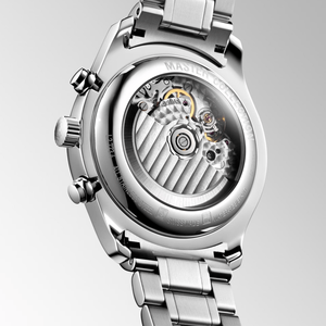 Montre chronographe automatique pour homme, phase de lune, chiffres romains, bracelet en acier inoxydable, verre saphir, montre-bracelet Longinesing - Product Image 6