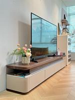Meuble TV en bois pour salon et chambre à coucher, luxe moderne, multi-rangement, personnalisable, blanc