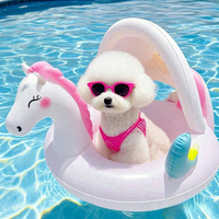 JXANRY Gilet de sauvetage gonflable écologique Jouet de natation pour chien de compagnie pour Teddy Pomeranian Bichon Bulldog Petits chiens Jeu d'eau d'été