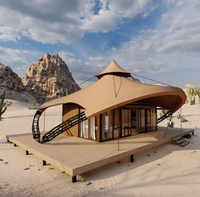 Tente Dôme de Luxe Quatre Saisons pour Glamping Safari en Plein Air, Structure en Aluminium, Toile PVDF + Toile Personnalisée, Tente de Salon Professionnel 6m