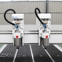 Máquina de Grabado y Tallado CNC de Doble Husillo y 4 Ejes Jinan Mosencnc 1325, Máquina de Corte CNC para Madera, MDF, Acrílico y Aluminio
