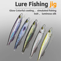Leurre de pêche 3D Simulation Poisson 30g 40g 60g 80g Jaune avec hameçons triples pour pêche en mer en eau salée DUO Tête de plomb métallique Jig