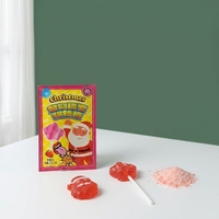 Kerstkroonvormige Halal bulk gummy lolly met knisperende snoepjes, diverse fruit smaken, feestelijke nieuwigheid, kinderlolly snoep