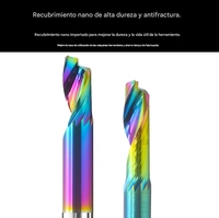 HOZLY Fraise à queue en carbure à revêtement AlTiN, à une dent, pour routeur CNC, OEM/ODM, pour acrylique, PVC, panneaux de particules, 55HRC