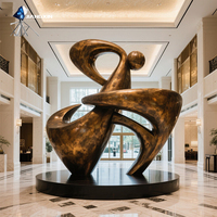 Sculpture en bronze Art d'intérieur créatif pour hôtels de luxe espaces publics jardins temples villas Figure en bronze abstraite pour l'extérieur
