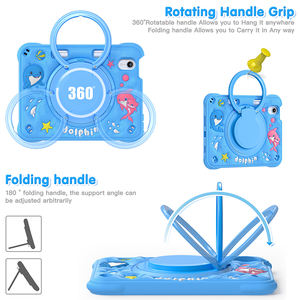 Étui antichoc garçons dauphins bleus pour iPad Mini 7 2024 A17 Pro 8.3 <span class=keywords><strong>pouces</strong></span> <span class=keywords><strong>housse</strong></span> pour iPad Mini <span class=keywords><strong>6</strong></span> 2021 étui dessin animé mignon en silicone - Product Image 2