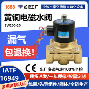 วาล์วโซลินอยด์ทองเหลือง Jierui DN20 AC 220V แบบปิดปกติ เปิดตามปกติ สำหรับวาล์วควบคุมน้ำ - Product Image 4