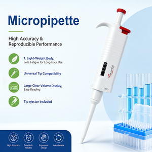 Micropipeta de Alta Precisión, Pipeta Ajustable de un Solo Canal, Cumple con la Norma ISO 8655-2:2002, Totalmente Autoclavable - Product Image 1