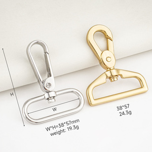 Bán Buôn Xoay Snap Móc Túi Xách Túi Phần Cứng Vải Dây Đeo Móc 1.5 Inch Xoay Tôm Hùm Claw <span class=keywords><strong>Clasp</strong></span> <span class=keywords><strong>38Mm</strong></span> Kẽm Hợp Kim Snap Hook - Product Image 1