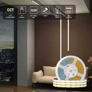 Ứng dụng điều khiển từ xa thông minh LED dải ánh sáng Wifi âm nhạc chạy COB Dải 608 đèn LED điều chỉnh có thể điều chỉnh CCT miễn phí cắt COB LED Strip 12V - Product Image 6