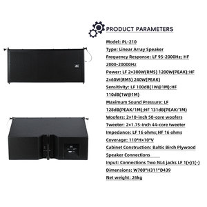 DBK Professional Full Range Line Array Speakers Metal Passive Sound System with Church Audio Equipment - Product Image 5