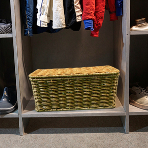 Giỏ đựng đồ bằng nhựa giả mây hình chữ nhật lớn Yiqiang, chất liệu PP, dùng để đựng quần áo, đồ chơi, đồ ăn vặt, hộp đựng đồ dùng gia đình, tủ quần áo - Product Image 5