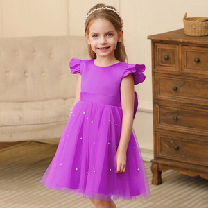 Robe de princesse moelleuse pour filles, collection été 2026 – Vente en gros usine, conception professionnelle personnalisée pour fêtes, festivals et mariages, robe pour enfants - Product Image 3